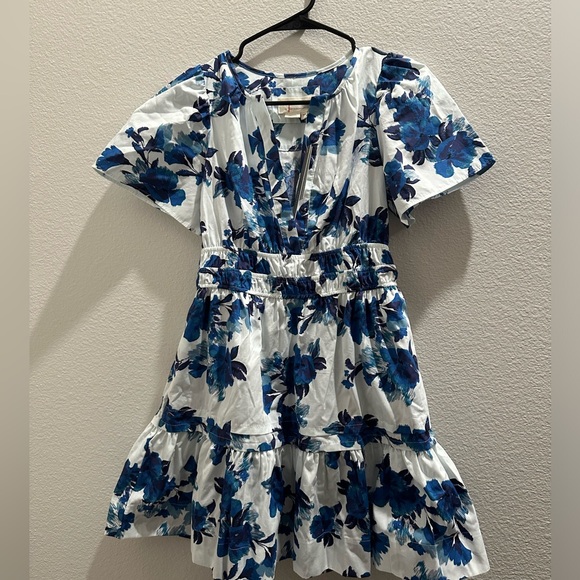 NWT ANTHROPOLOGIE The Somerset Mini Dress blue floral color new - Picture 5 of 8